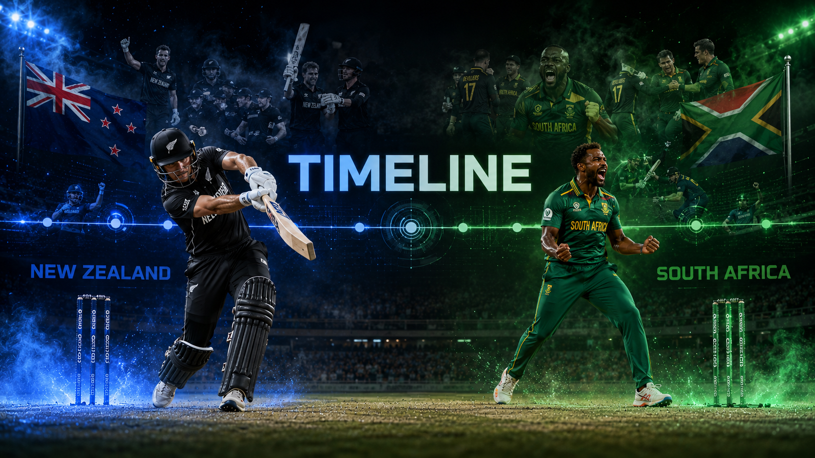 New Zealand National Cricket Team Vs South Africa National Cricket Team Timeline