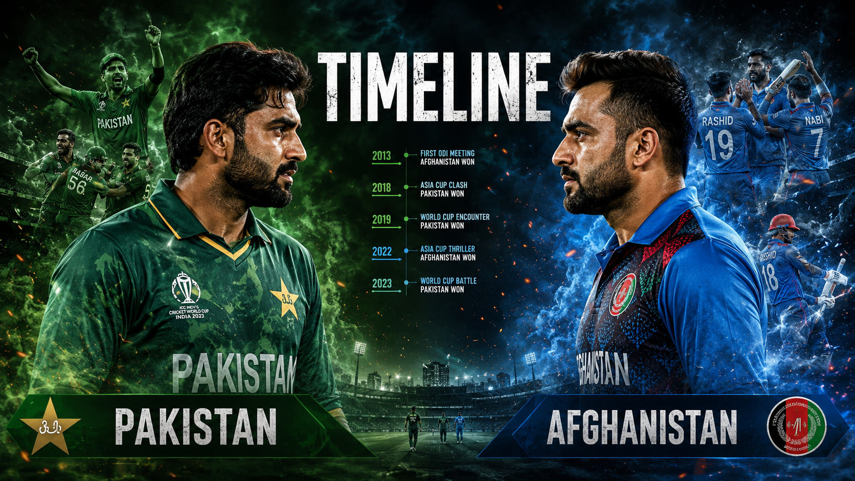 Pakistan National Cricket Team Vs Afghanistan National Cricket Team Timeline