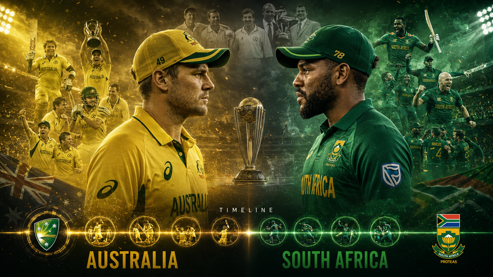 Australian Men's Cricket Team Vs South Africa National Cricket Team Timeline