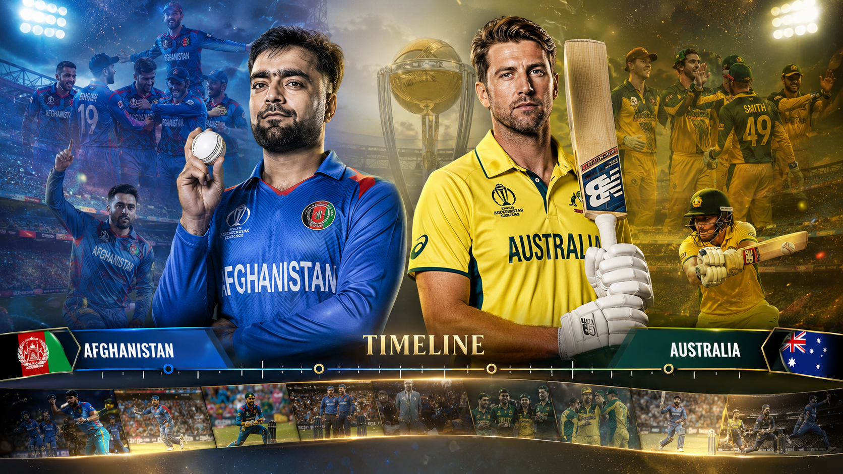 Afghanistan National Cricket Team Vs Australian Men's Cricket Team Timeline