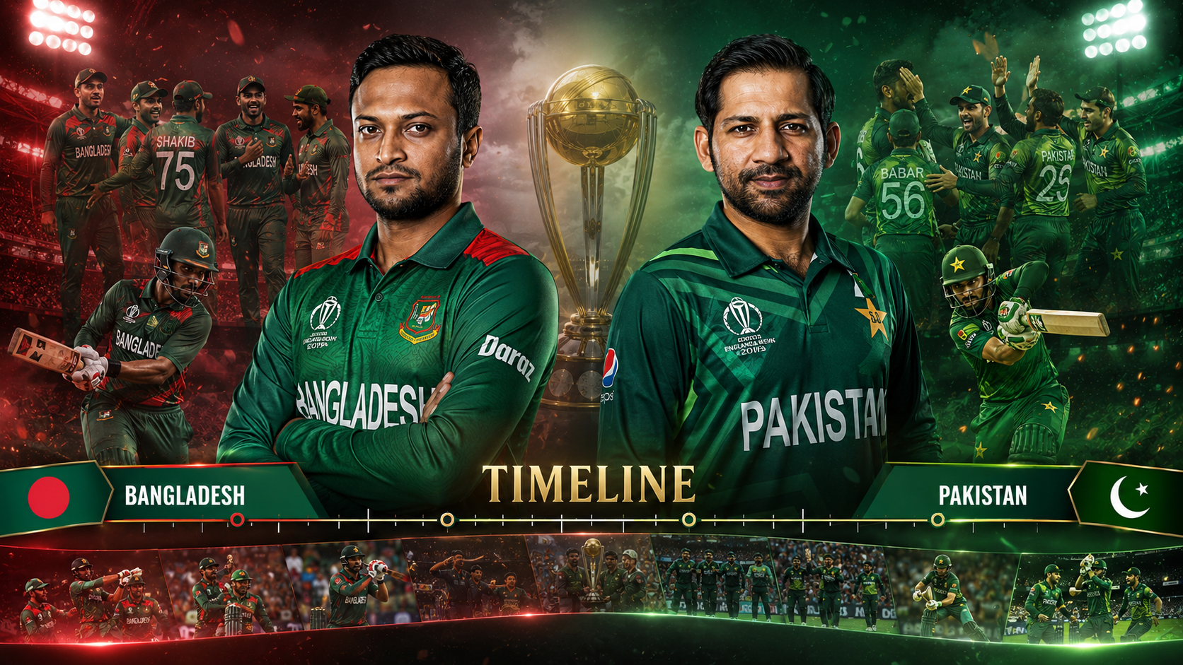 Bangladesh National Cricket Team Vs Pakistan National Cricket Team Timeline