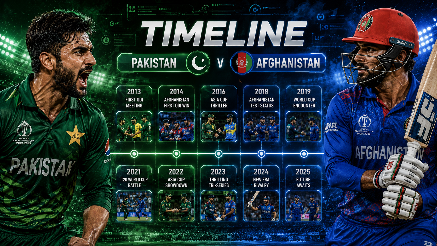 Pakistan National Cricket Team Vs Afghanistan National Cricket Team Timeline