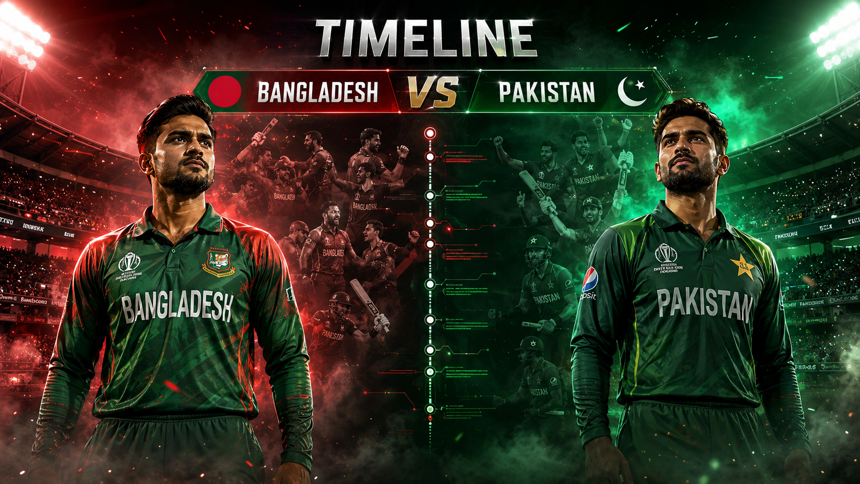 Bangladesh National Cricket Team Vs Pakistan National Cricket Team Timeline