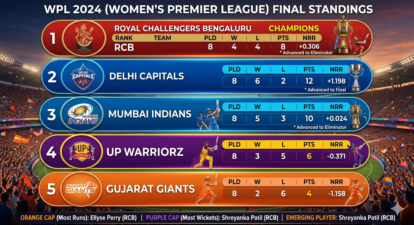 wpl standings