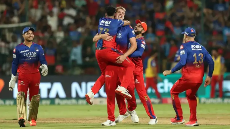 royal challengers cricket vs delhi capitals cricket timeline