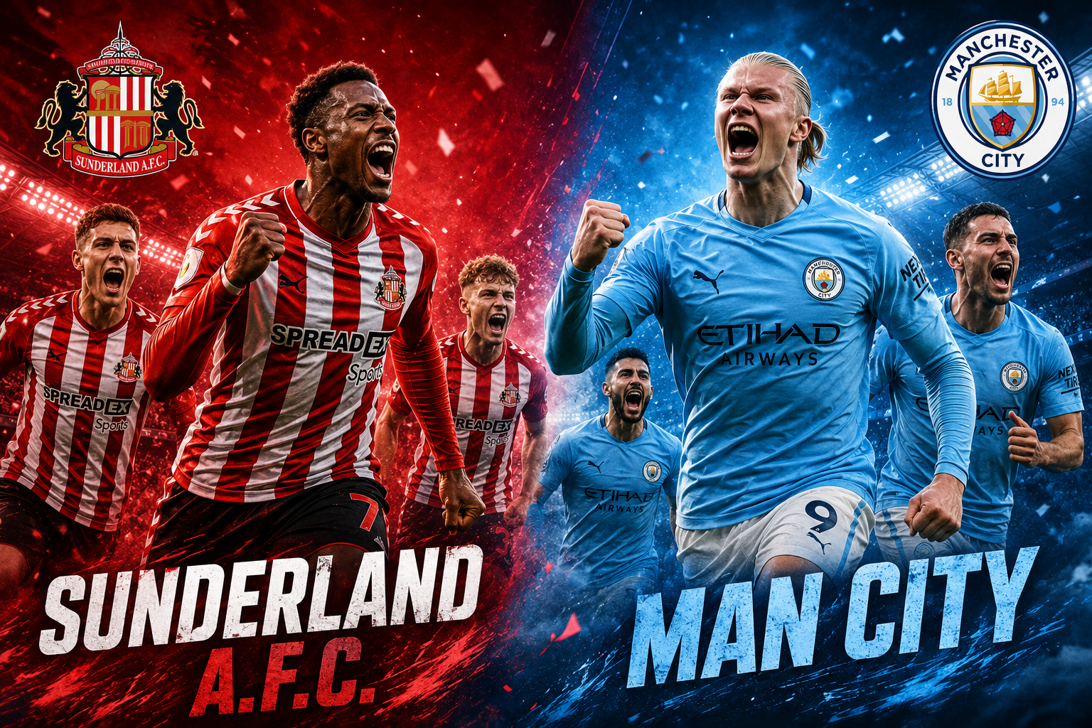 Sunderland A.F.C. vs Man City Standings