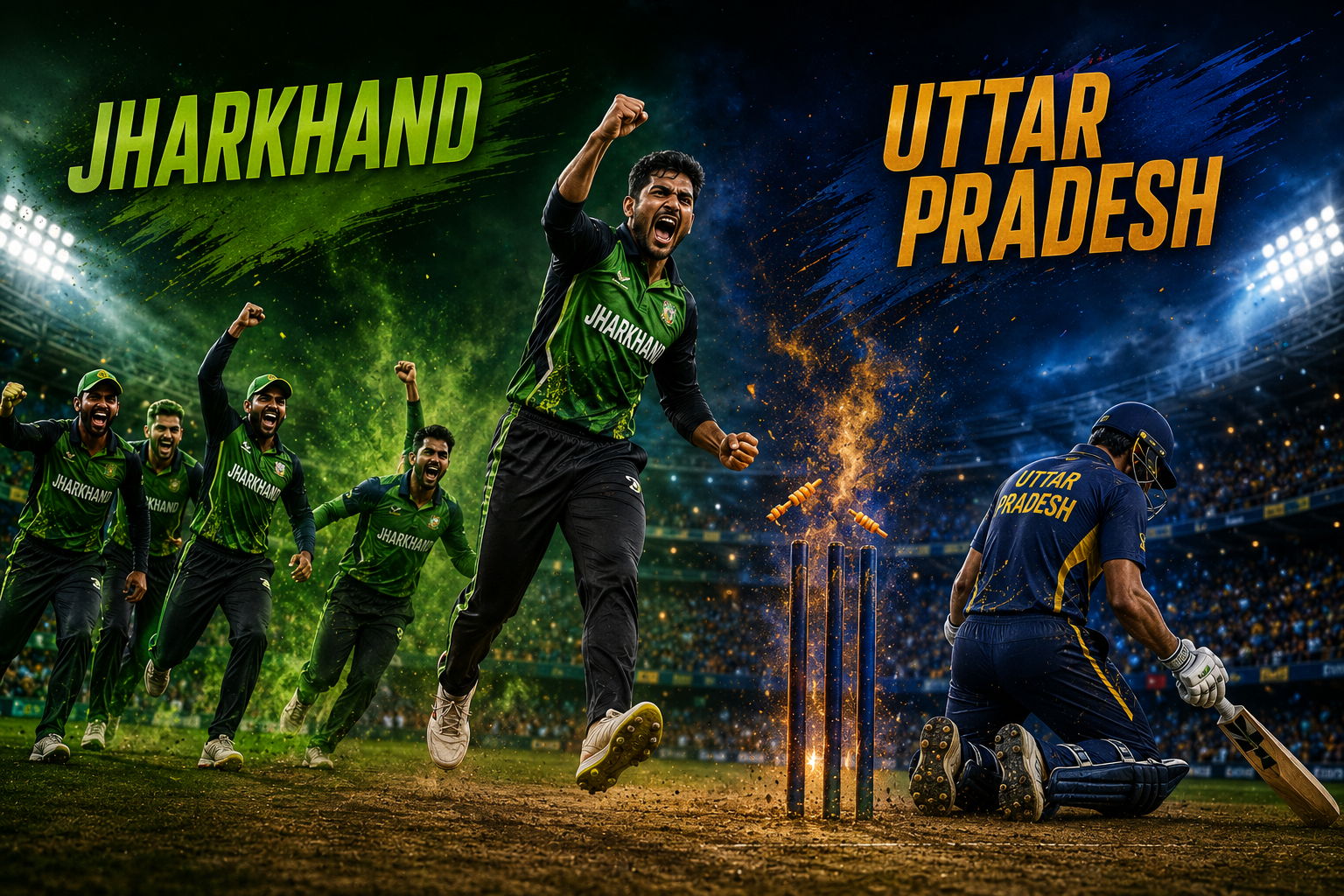 Jharkhand Cricket Team vs Uttar Pradesh Cricket Team Match Scorecard