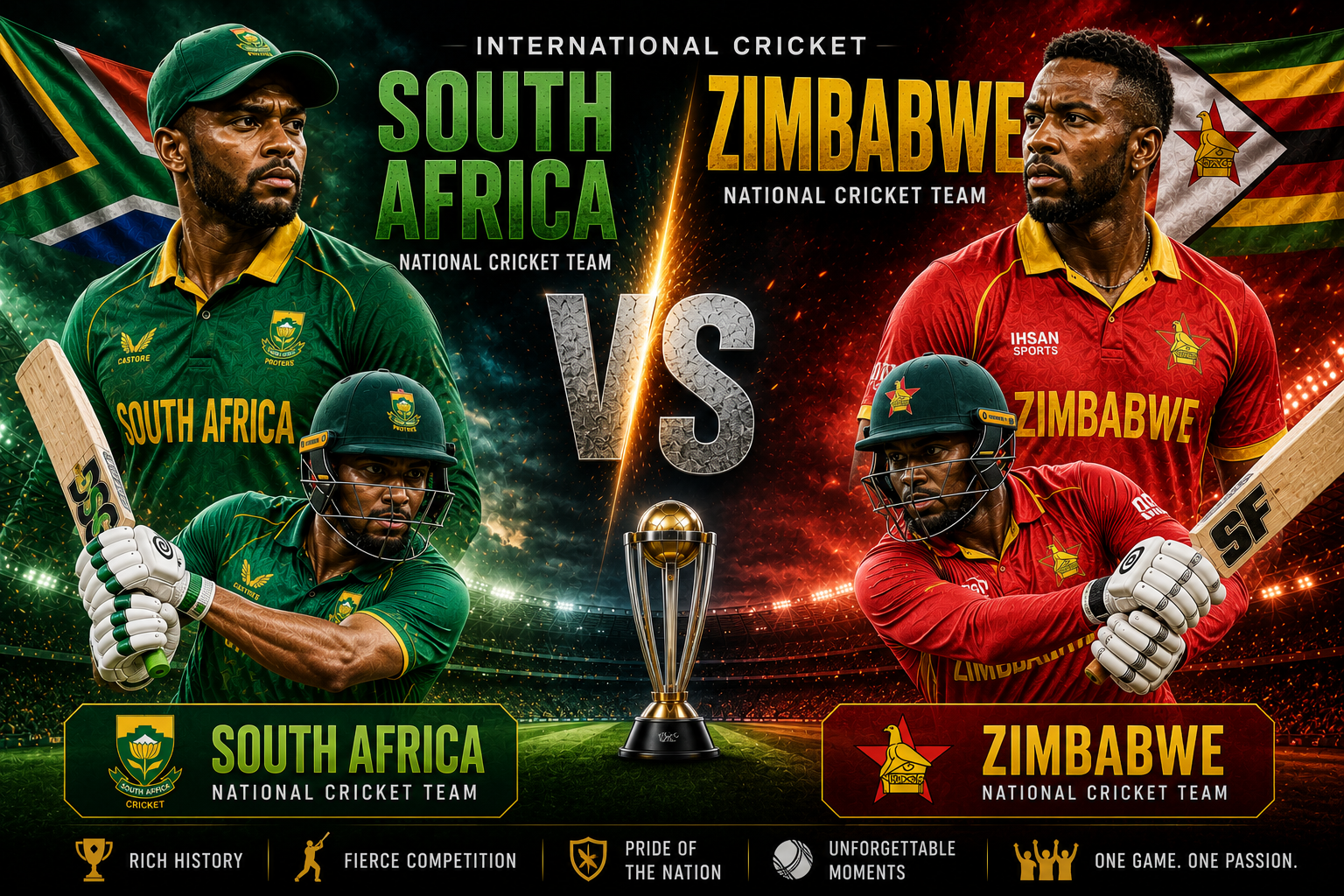 South Africa National Cricket Team vs Zimbabwe National Cricket Team Matches