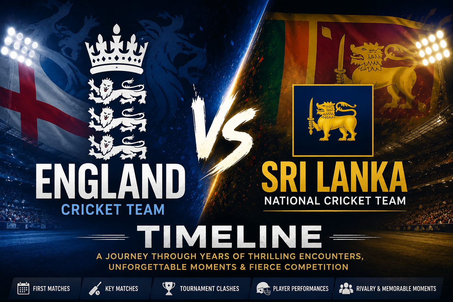 England Cricket Team Vs Sri Lanka National Cricket Team Timeline