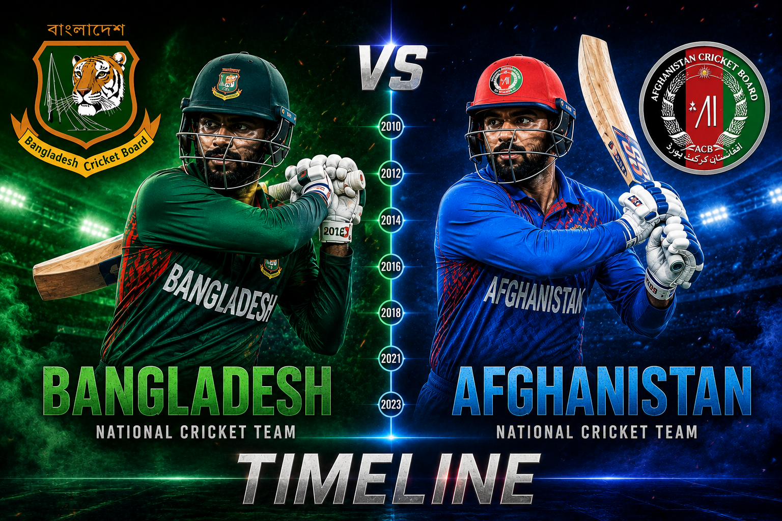 Bangladesh National Cricket Team Vs Afghanistan National Cricket Team Timeline
