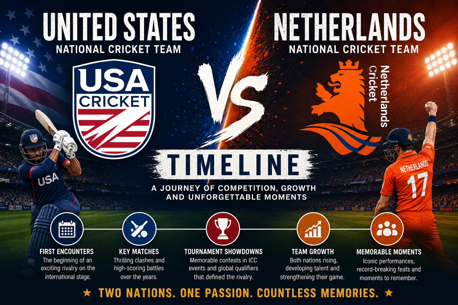 United States National Cricket Team Vs Netherlands National Cricket Team Timeline