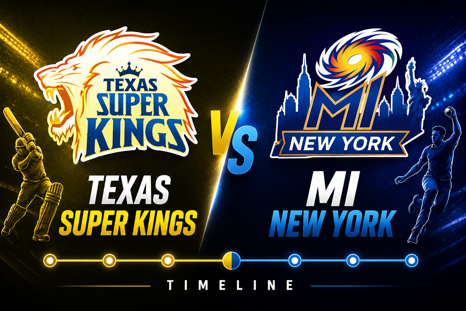 Texas Super Kings Vs Mi New York Timeline